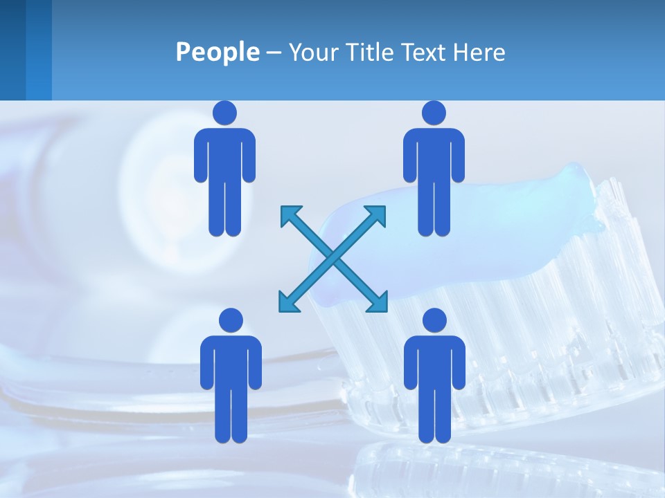 A Toothbrush With A Blue Toothpaste On Top Of It PowerPoint Template