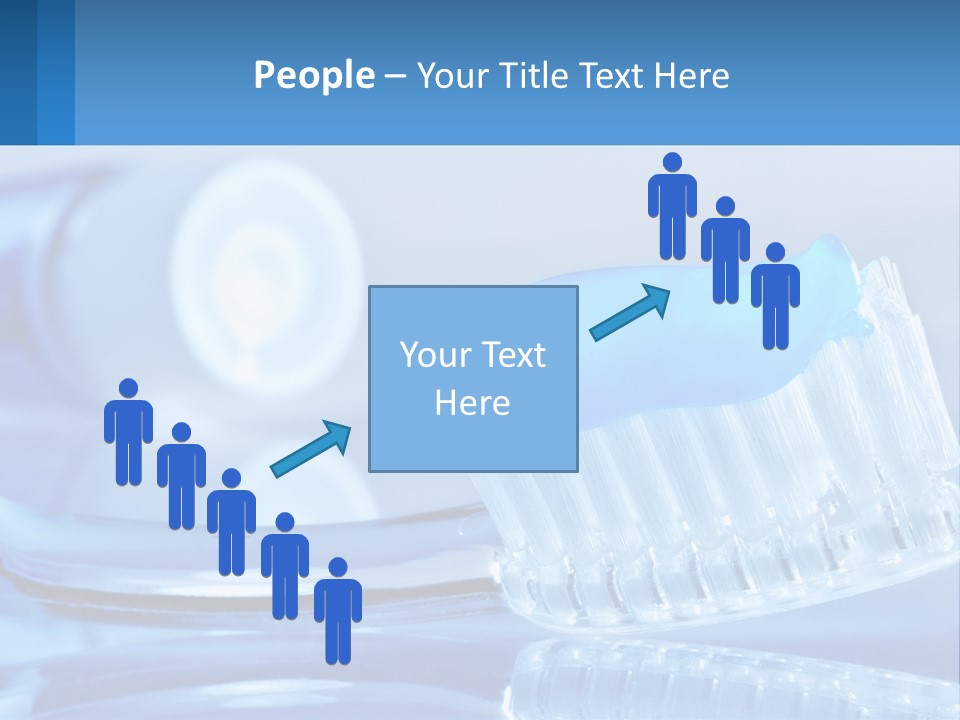 A Toothbrush With A Blue Toothpaste On Top Of It PowerPoint Template