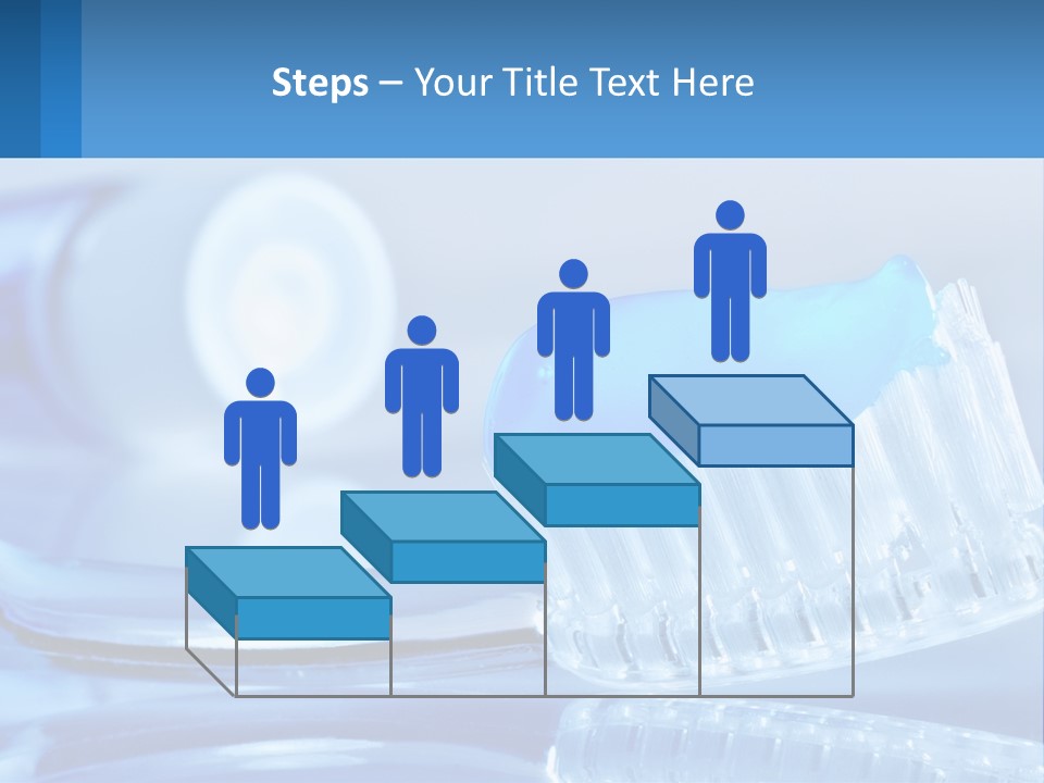 A Toothbrush With A Blue Toothpaste On Top Of It PowerPoint Template