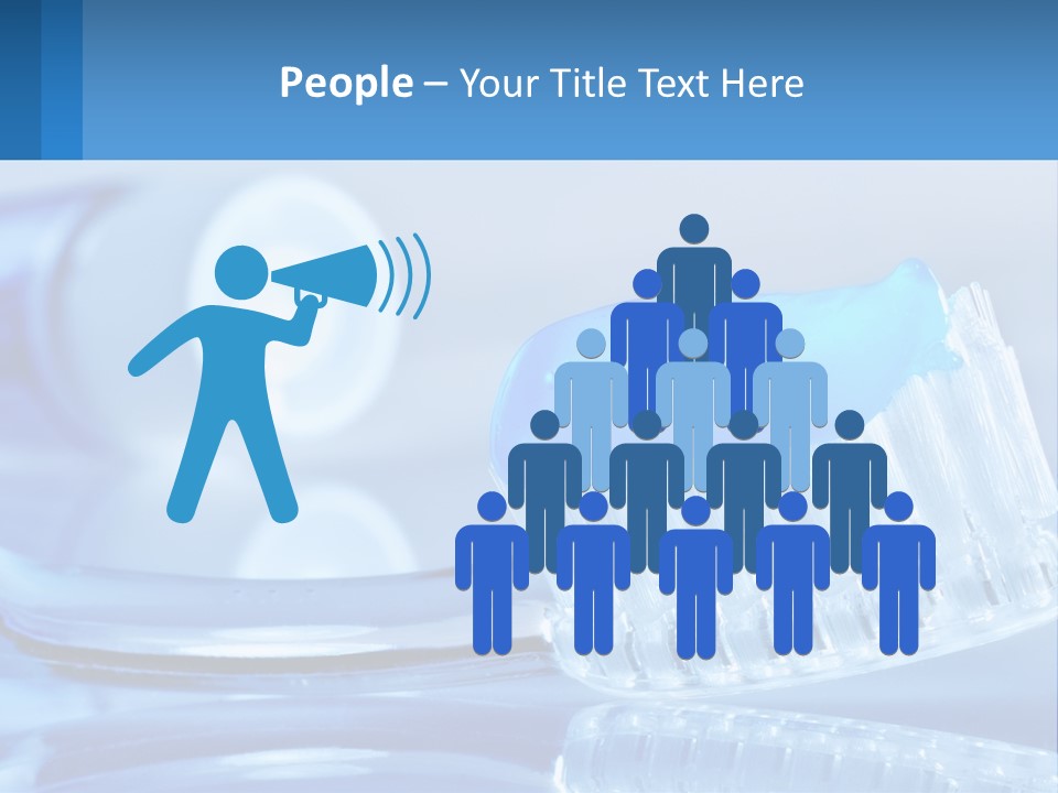 A Toothbrush With A Blue Toothpaste On Top Of It PowerPoint Template