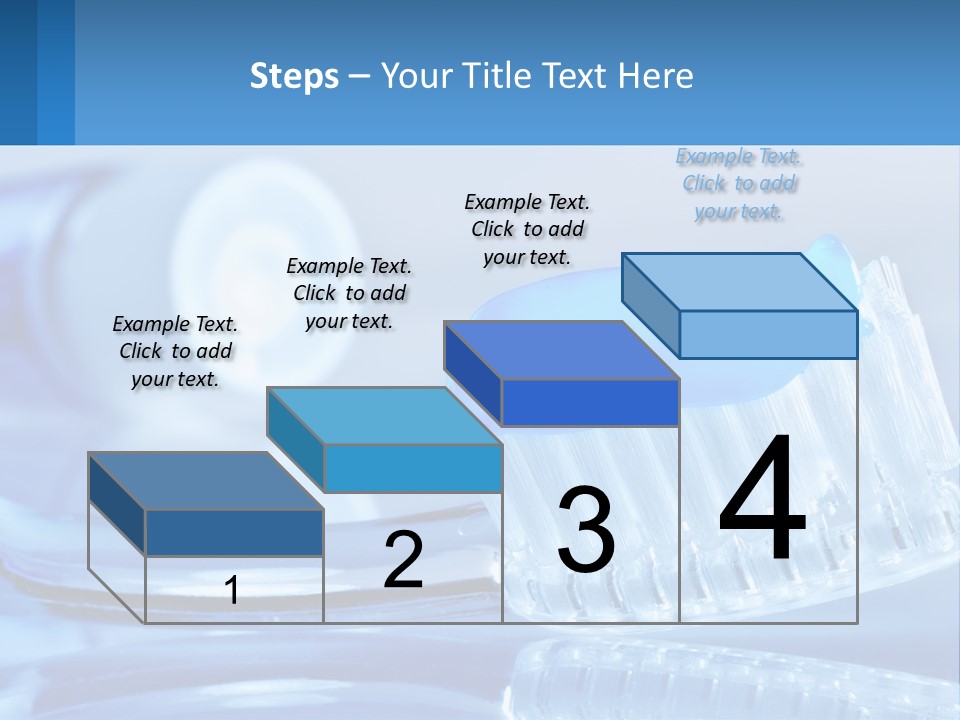 A Toothbrush With A Blue Toothpaste On Top Of It PowerPoint Template