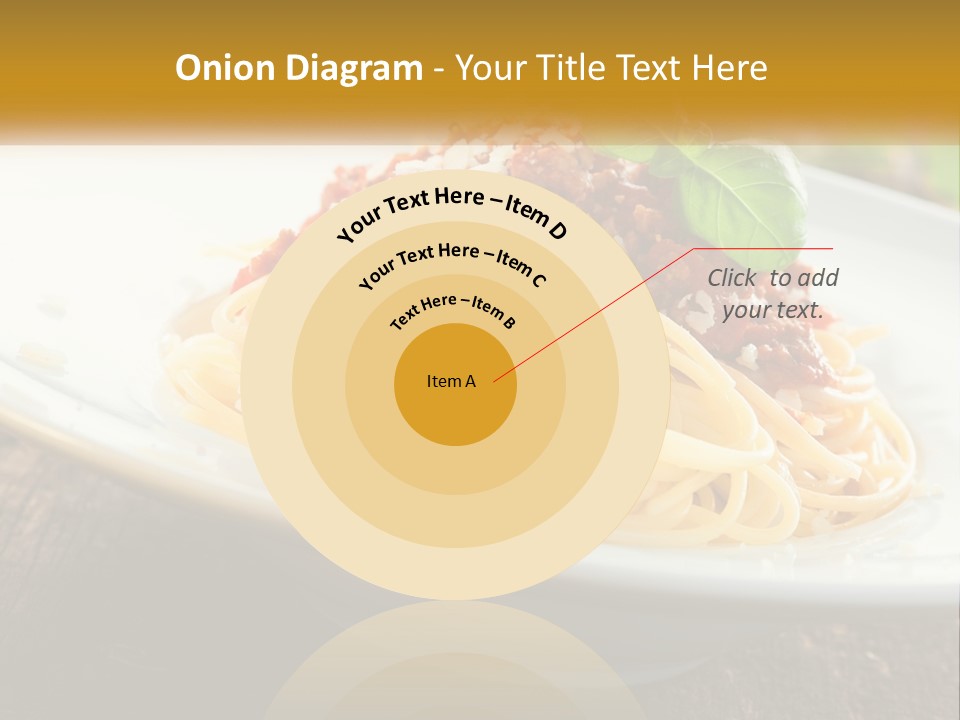 A Plate Of Spaghetti On A Wooden Table PowerPoint Template
