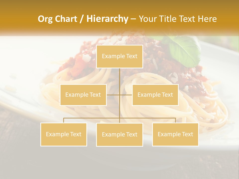 A Plate Of Spaghetti On A Wooden Table PowerPoint Template