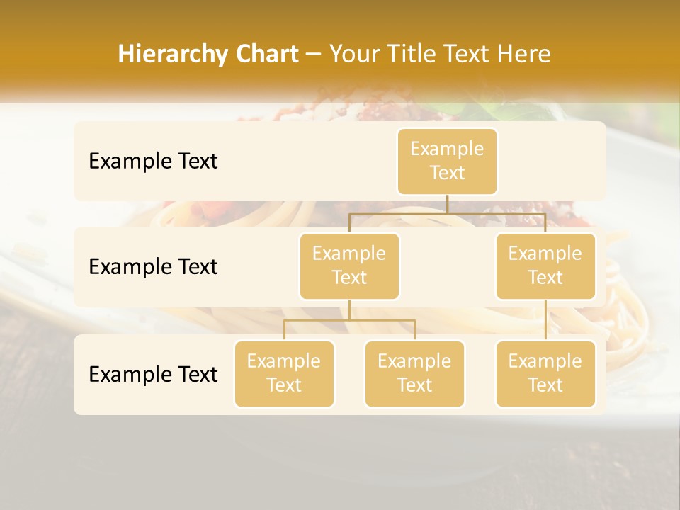 A Plate Of Spaghetti On A Wooden Table PowerPoint Template