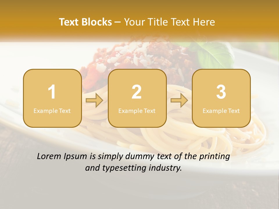 A Plate Of Spaghetti On A Wooden Table PowerPoint Template