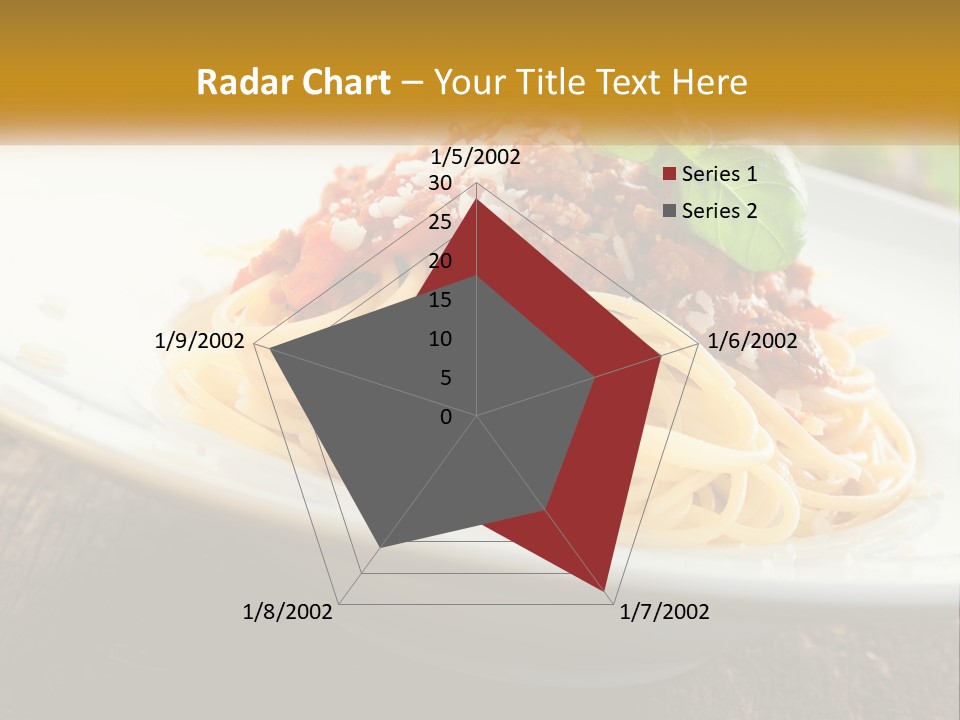 A Plate Of Spaghetti On A Wooden Table PowerPoint Template