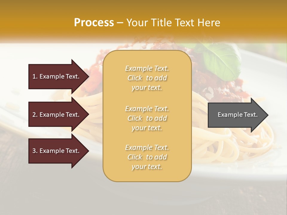 A Plate Of Spaghetti On A Wooden Table PowerPoint Template