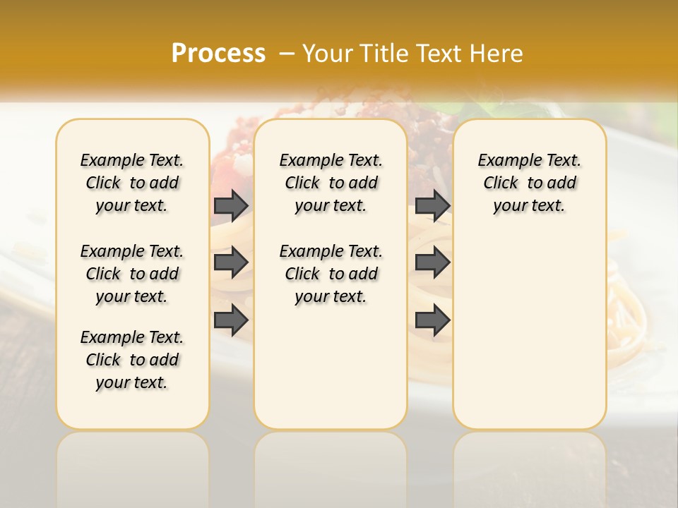 A Plate Of Spaghetti On A Wooden Table PowerPoint Template