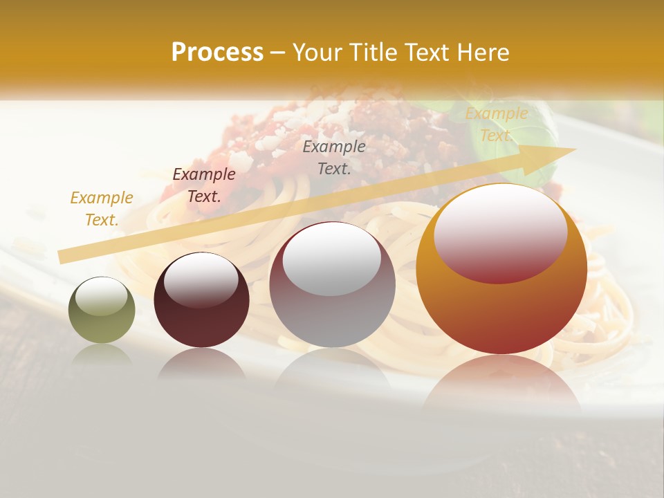 A Plate Of Spaghetti On A Wooden Table PowerPoint Template