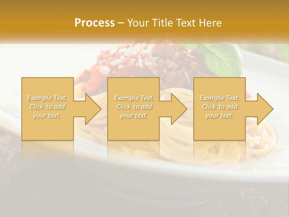 A Plate Of Spaghetti On A Wooden Table PowerPoint Template