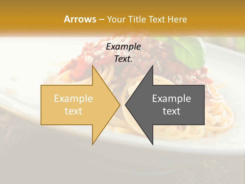 A Plate Of Spaghetti On A Wooden Table PowerPoint Template