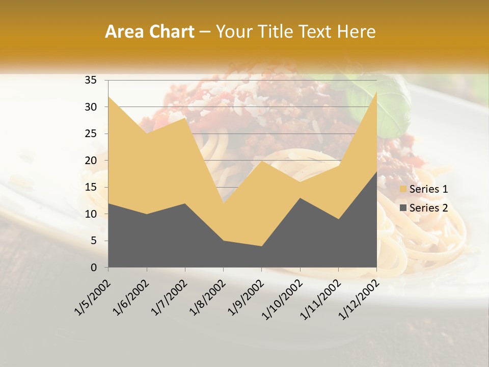 A Plate Of Spaghetti On A Wooden Table PowerPoint Template