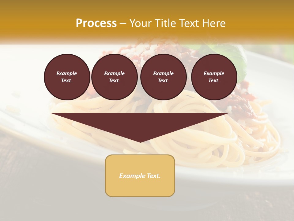 A Plate Of Spaghetti On A Wooden Table PowerPoint Template