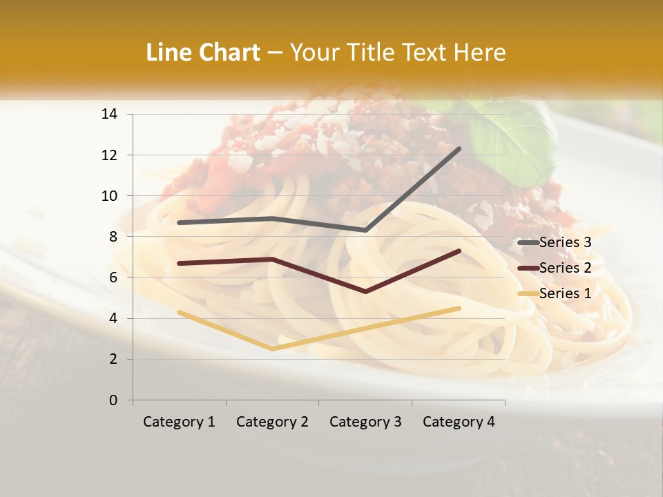 A Plate Of Spaghetti On A Wooden Table PowerPoint Template