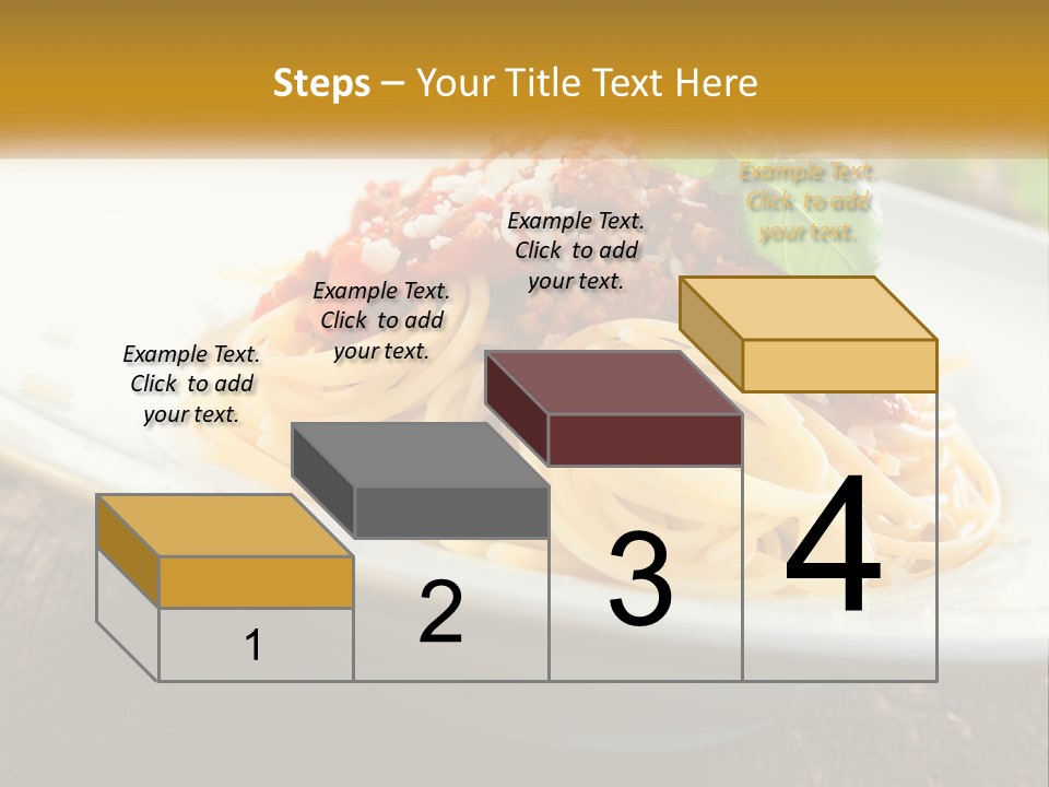 A Plate Of Spaghetti On A Wooden Table PowerPoint Template