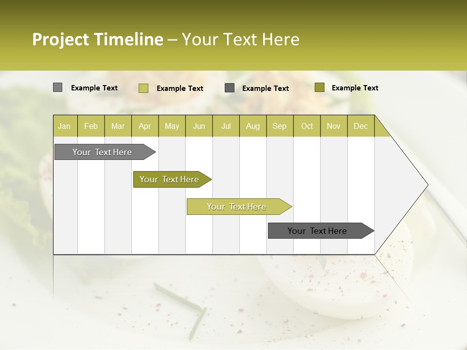 A White Plate Topped With Deviled Eggs Covered In Cheese PowerPoint Template