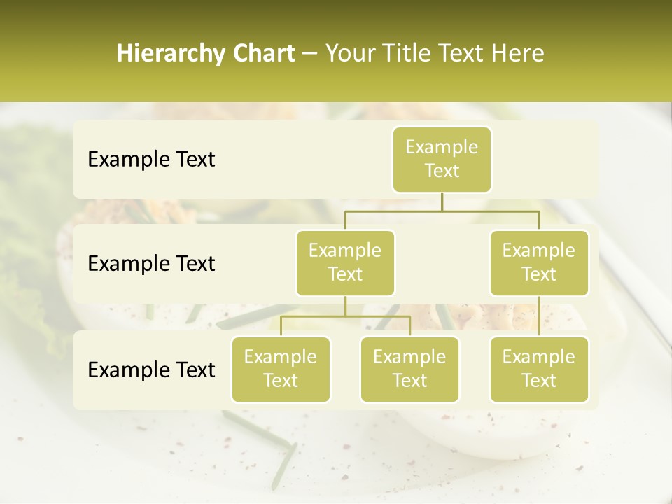 A White Plate Topped With Deviled Eggs Covered In Cheese PowerPoint Template