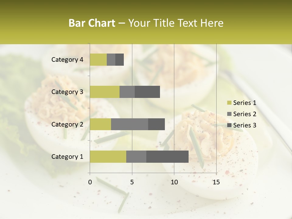A White Plate Topped With Deviled Eggs Covered In Cheese PowerPoint Template