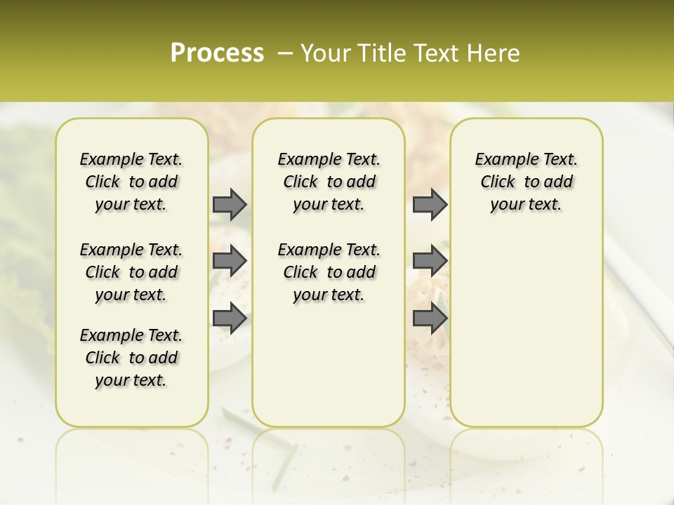 A White Plate Topped With Deviled Eggs Covered In Cheese PowerPoint Template