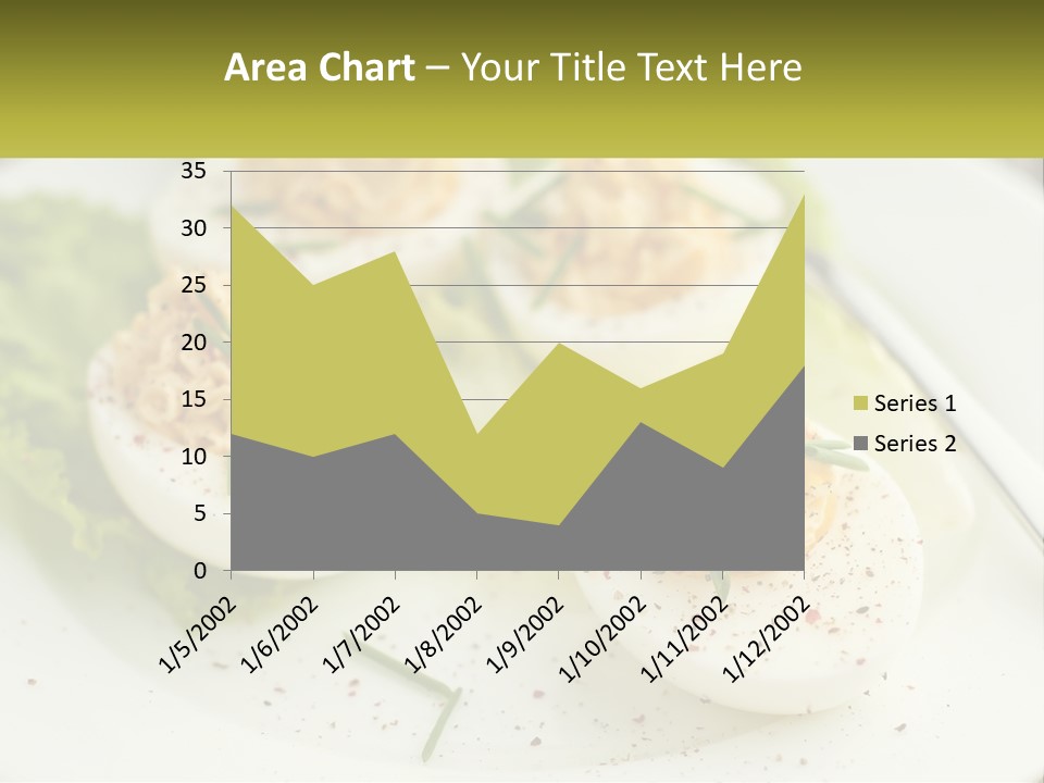 A White Plate Topped With Deviled Eggs Covered In Cheese PowerPoint Template