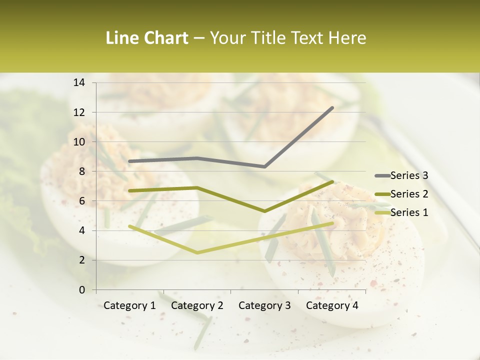 A White Plate Topped With Deviled Eggs Covered In Cheese PowerPoint Template