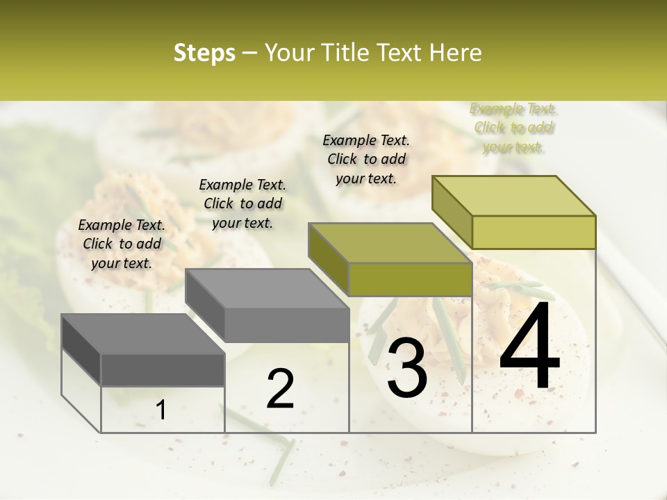 A White Plate Topped With Deviled Eggs Covered In Cheese PowerPoint Template