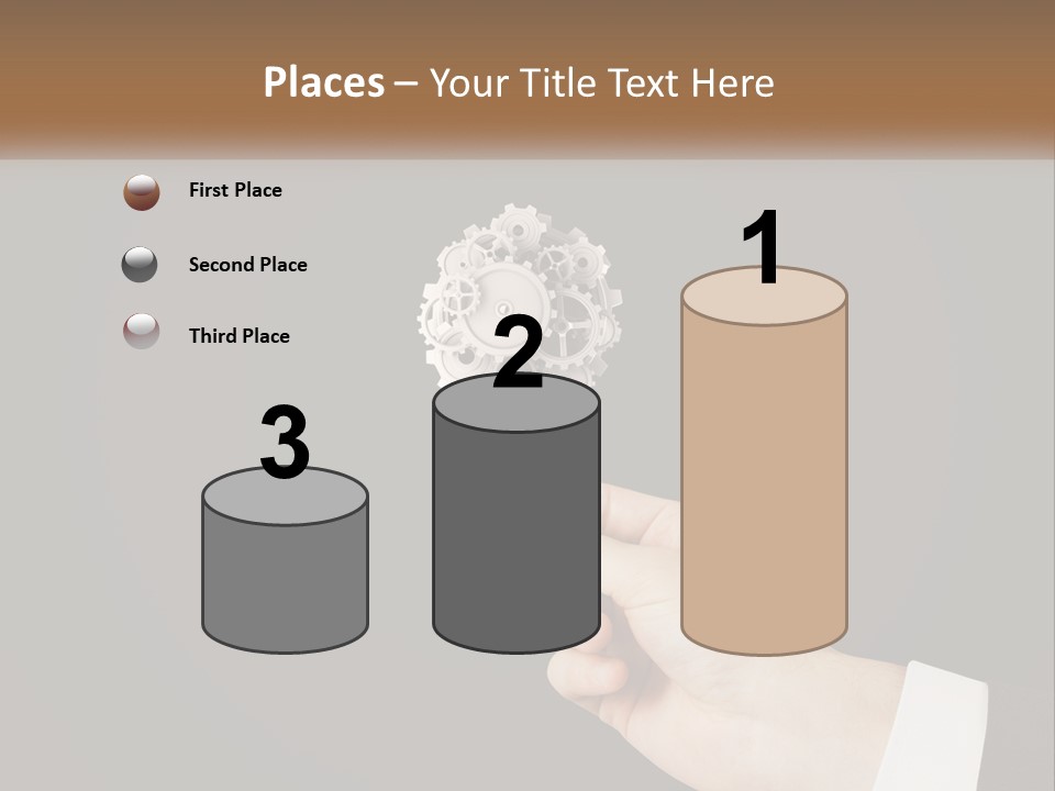 A Person Holding A Mechanical Device In Their Hand PowerPoint Template