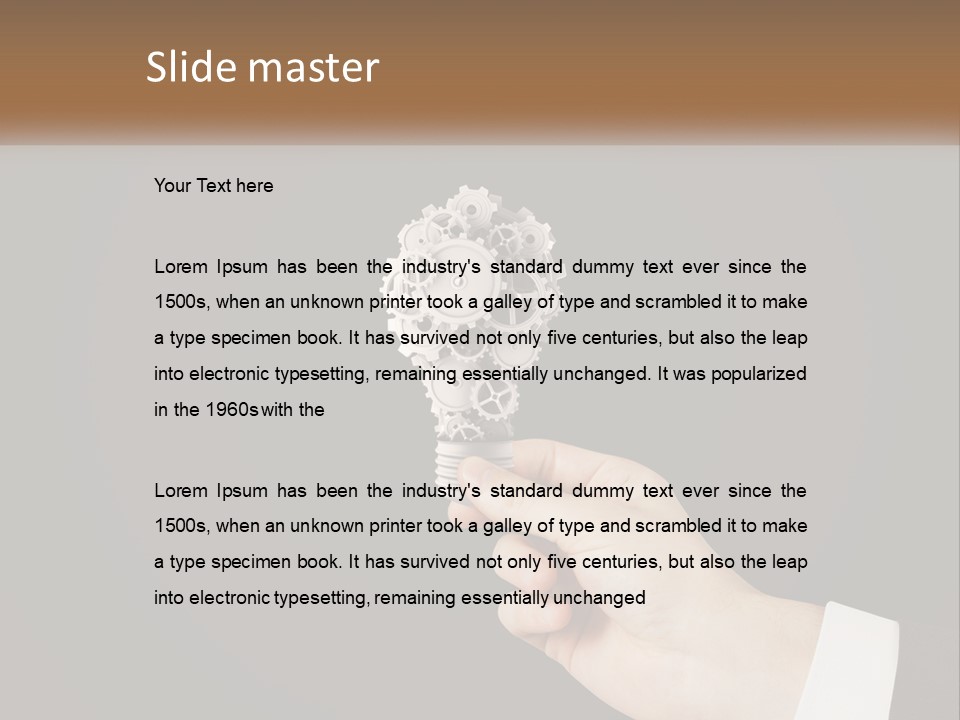 A Person Holding A Mechanical Device In Their Hand PowerPoint Template