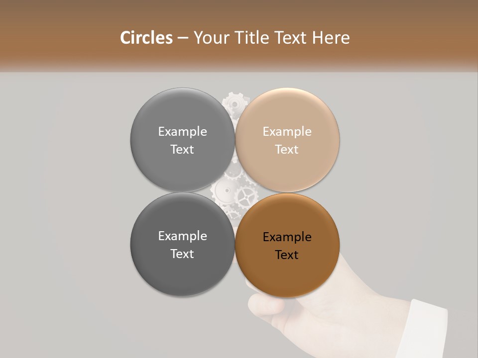 A Person Holding A Mechanical Device In Their Hand PowerPoint Template