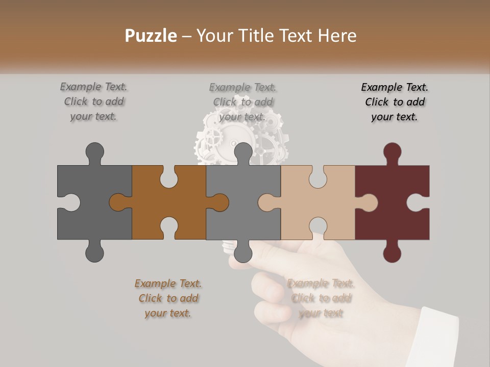 A Person Holding A Mechanical Device In Their Hand PowerPoint Template