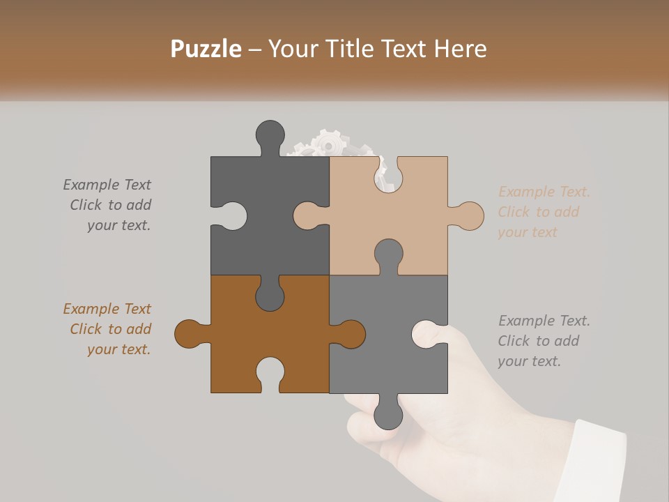 A Person Holding A Mechanical Device In Their Hand PowerPoint Template