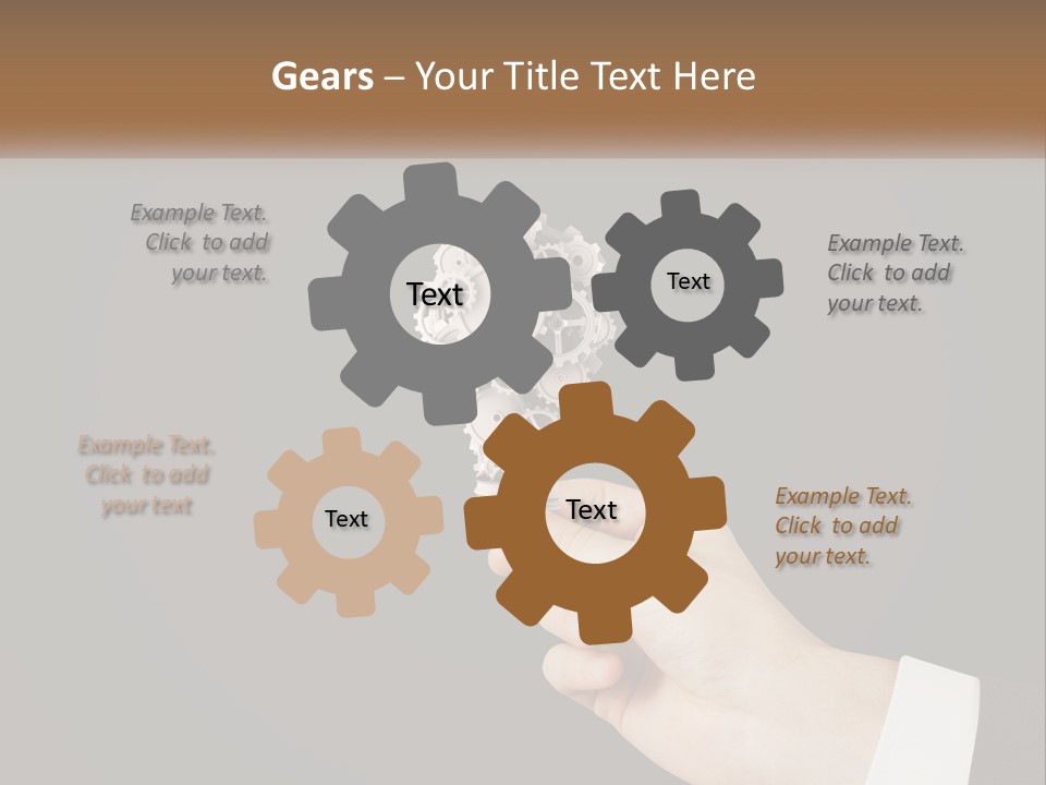 A Person Holding A Mechanical Device In Their Hand PowerPoint Template