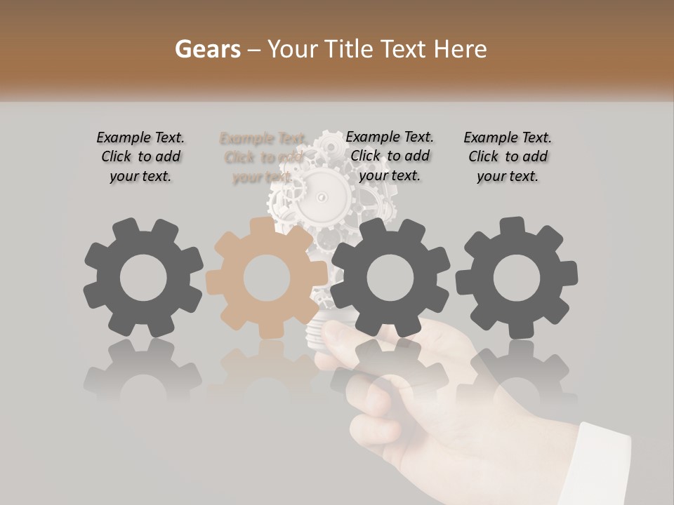 A Person Holding A Mechanical Device In Their Hand PowerPoint Template