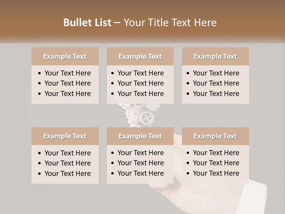 A Person Holding A Mechanical Device In Their Hand PowerPoint Template