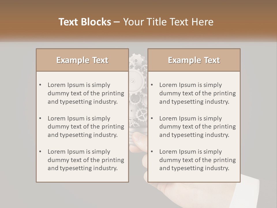 A Person Holding A Mechanical Device In Their Hand PowerPoint Template