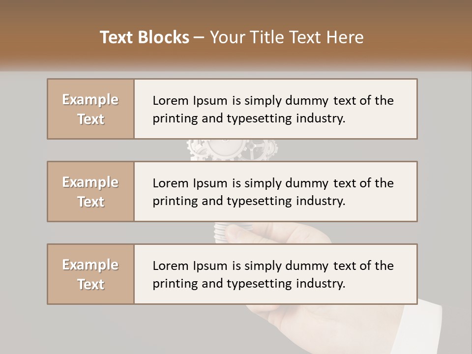 A Person Holding A Mechanical Device In Their Hand PowerPoint Template