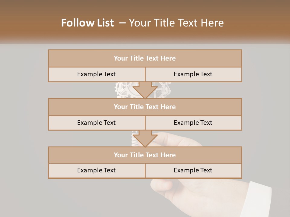 A Person Holding A Mechanical Device In Their Hand PowerPoint Template