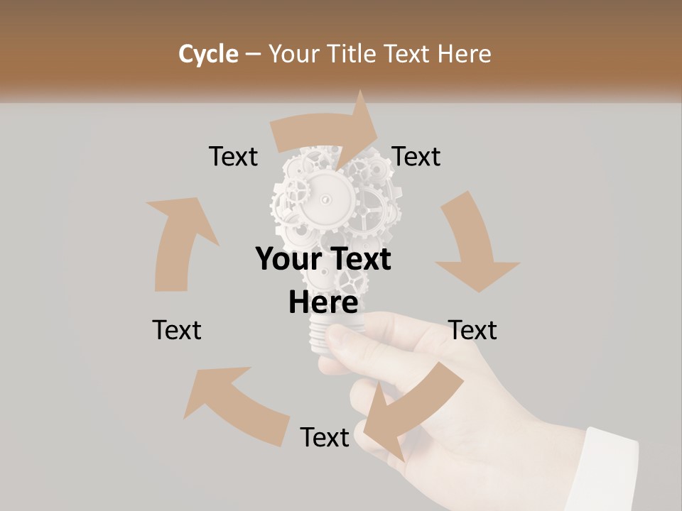 A Person Holding A Mechanical Device In Their Hand PowerPoint Template