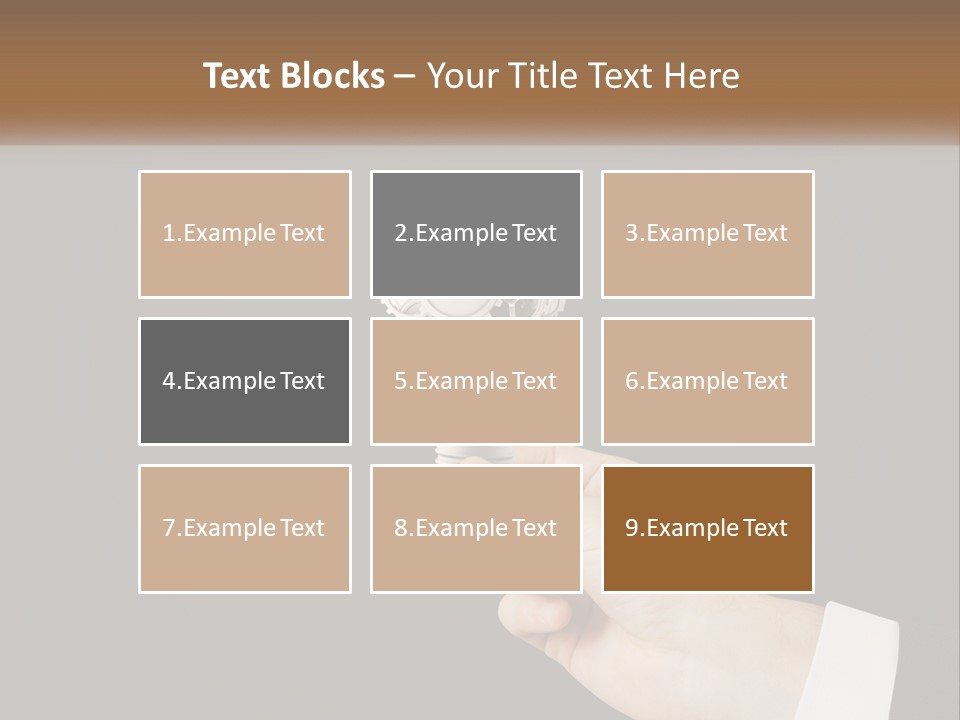 A Person Holding A Mechanical Device In Their Hand PowerPoint Template
