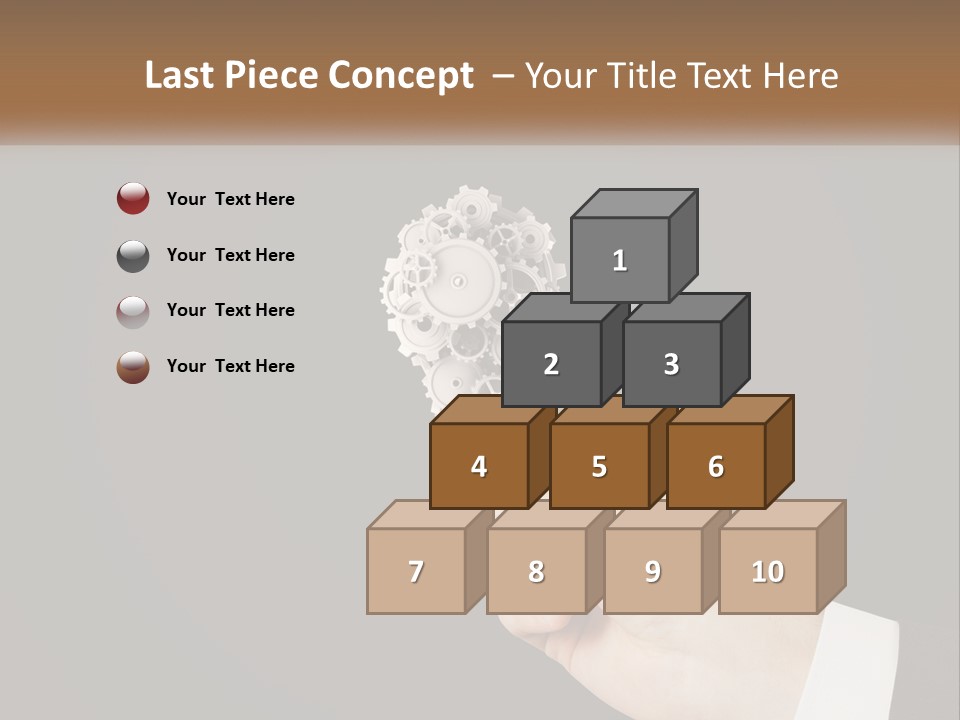 A Person Holding A Mechanical Device In Their Hand PowerPoint Template