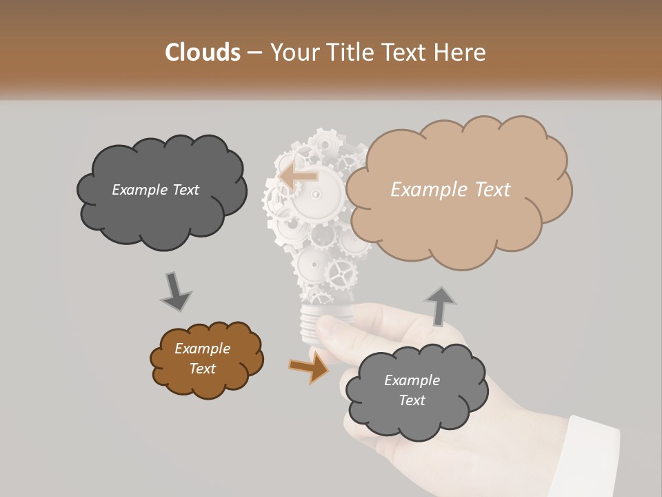 A Person Holding A Mechanical Device In Their Hand PowerPoint Template