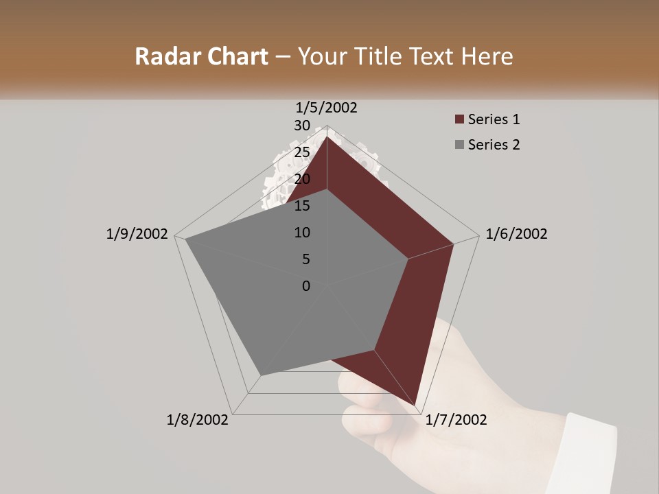A Person Holding A Mechanical Device In Their Hand PowerPoint Template