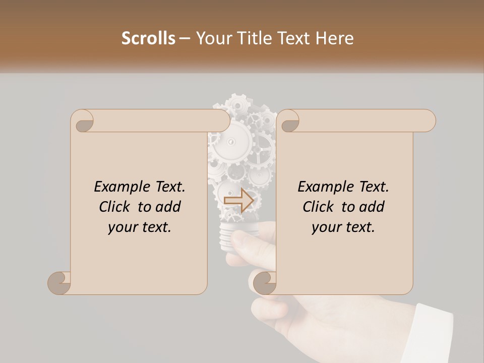 A Person Holding A Mechanical Device In Their Hand PowerPoint Template