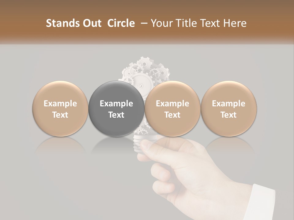 A Person Holding A Mechanical Device In Their Hand PowerPoint Template