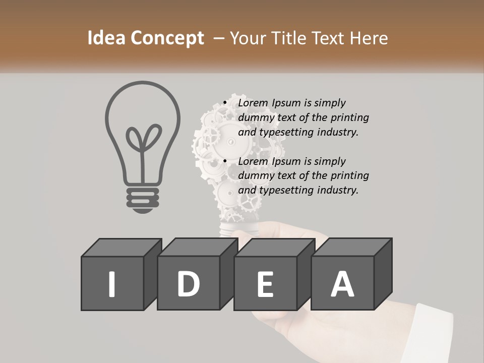 A Person Holding A Mechanical Device In Their Hand PowerPoint Template