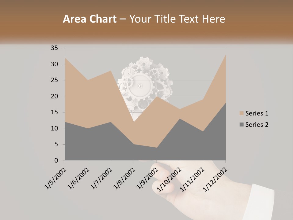 A Person Holding A Mechanical Device In Their Hand PowerPoint Template