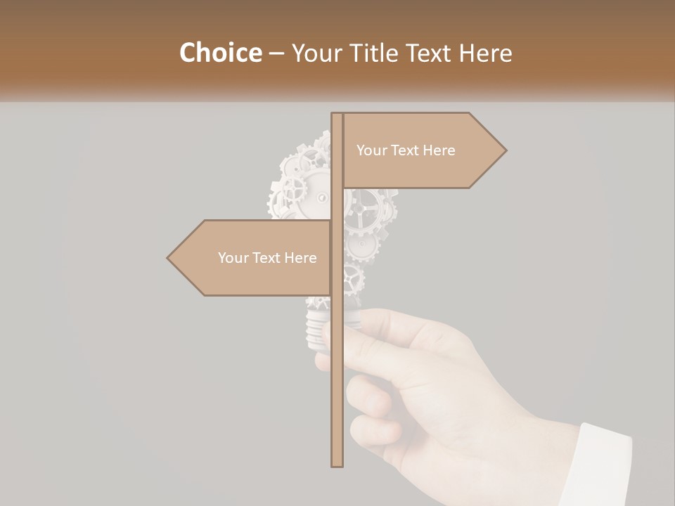 A Person Holding A Mechanical Device In Their Hand PowerPoint Template