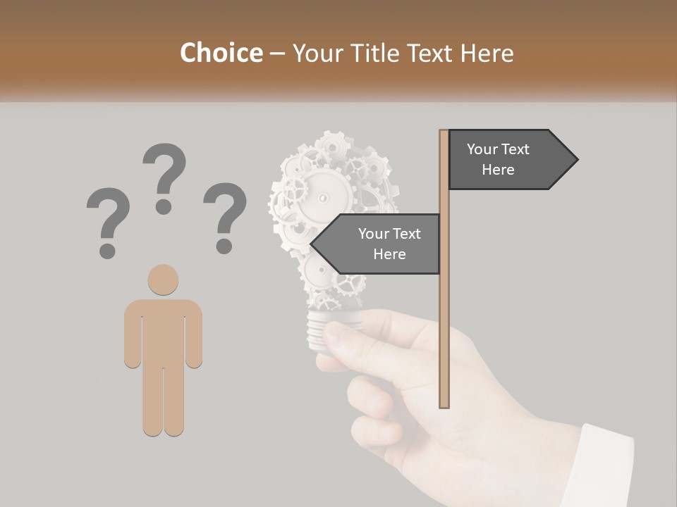 A Person Holding A Mechanical Device In Their Hand PowerPoint Template