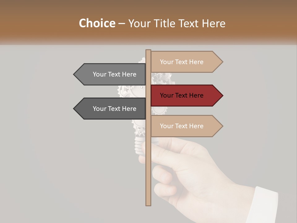 A Person Holding A Mechanical Device In Their Hand PowerPoint Template