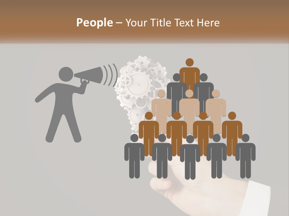 A Person Holding A Mechanical Device In Their Hand PowerPoint Template